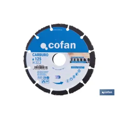 DISCO ESPECIAL DE CARBURO PARA MATERIALES BLANDOS Ø125X1 MM