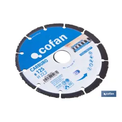 DISCO ESPECIAL DE CARBURO PARA MATERIALES BLANDOS Ø125X1 MM