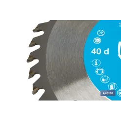 DISCO DE SIERRA CIRCULAR PARA MADERA Ø160 X 2,5 X 30 MM, 40 DIENTES