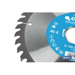DISCO DE SIERRA CIRCULAR PARA MADERA Ø180 X 2,5 X 30 MM, 40 DIENTES