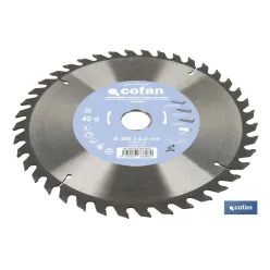 DISCO DE SIERRA INGLETADORA PARA MADERA Ø250 X 3,2 X 30 MM, 40 DIENTES