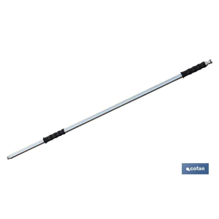 BARRA METAL CEPILLO LAVACOCHES+ENCHUFE RÁPIDO 90cm.