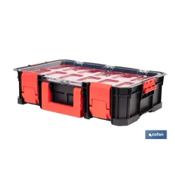 CAJA DE HERRAMIENTAS MODULAR CON ORGANIZADORES