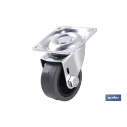 RUEDA GOMA/GRIS PLACA Ø40X18MM Venta unitaria