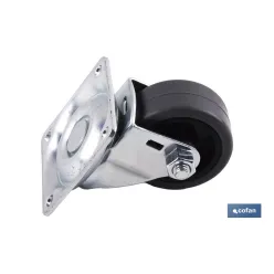 RUEDA GOMA/GRIS PLACA Ø40X18MM Venta unitaria