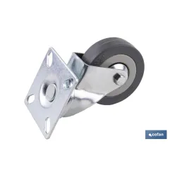 RUEDA GOMA/GRIS PLACA Ø65X21MM Venta unitaria