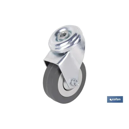 RUEDA GOMA/GRIS PASANTE Ø60X22MM Venta unitaria