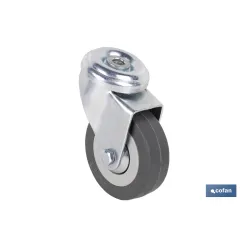 RUEDA GOMA/GRIS PASANTE Ø60X22MM Venta unitaria