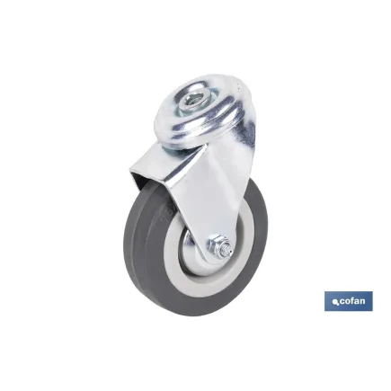 RUEDA GOMA/GRIS PASANTE Ø75X22MM Venta unitaria