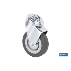 RUEDA GOMA/GRIS PASANTE Ø75X22MM Venta unitaria