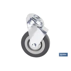 RUEDA GOMA/GRIS PASANTE Ø75X22MM Venta unitaria