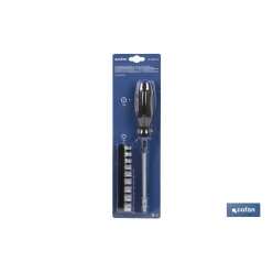 SET DESTORNILLADOR FLEX. + 9 VASOS 1/4 (5-13MM.)