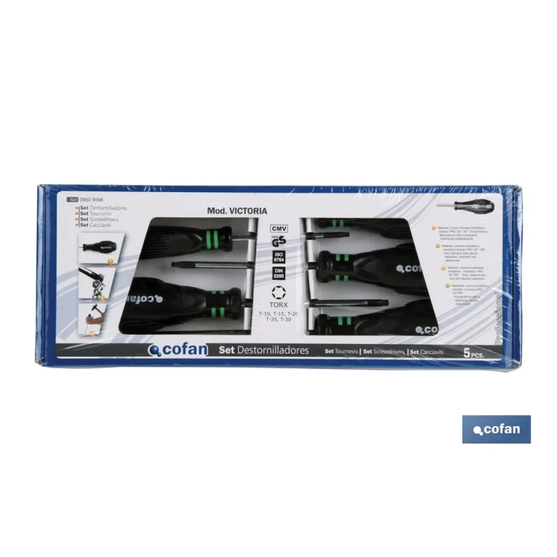 SET DESTORNILLADOR 5 PCS. TORX