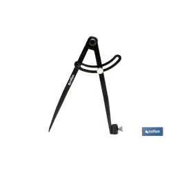 COMPAS DE PUNTAS C/SOPORTE Y FIJADOR 200 mm