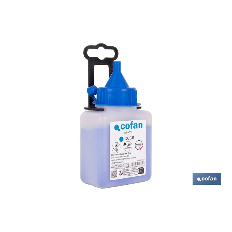 FRASCO DE POLVO AZUL 100 GRS