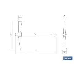 PICO DE CAVAR FIBRA DE VIDRIO 500 G
