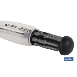 DESTORNILLADOR CON 6 PUNTAS LARGAS SURTIDAS