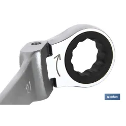 LLAVE COMBINADA ARTICULADA 180º DE CARRACA 11mm