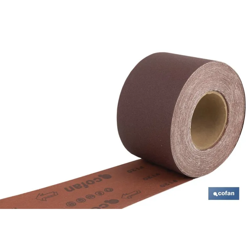 ROLLO LIJA TELA UNIVERSAL 100 X 25 M. G.120