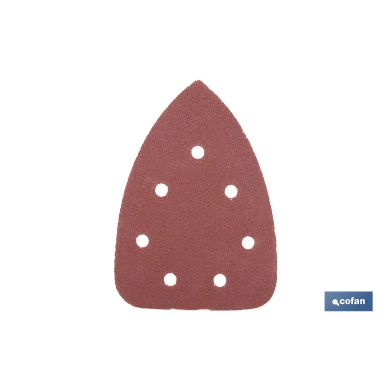 HOJA DE LIJADO LIJADORA MOUSE 7 AGUJEROS 100 X 140 MM G 120