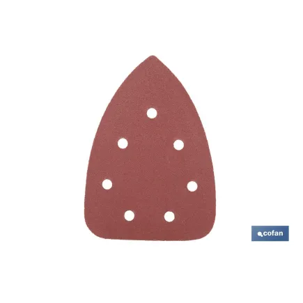 HOJA DE LIJADO LIJADORA MOUSE 7 AGUJEROS 100 X 140 MM G 180