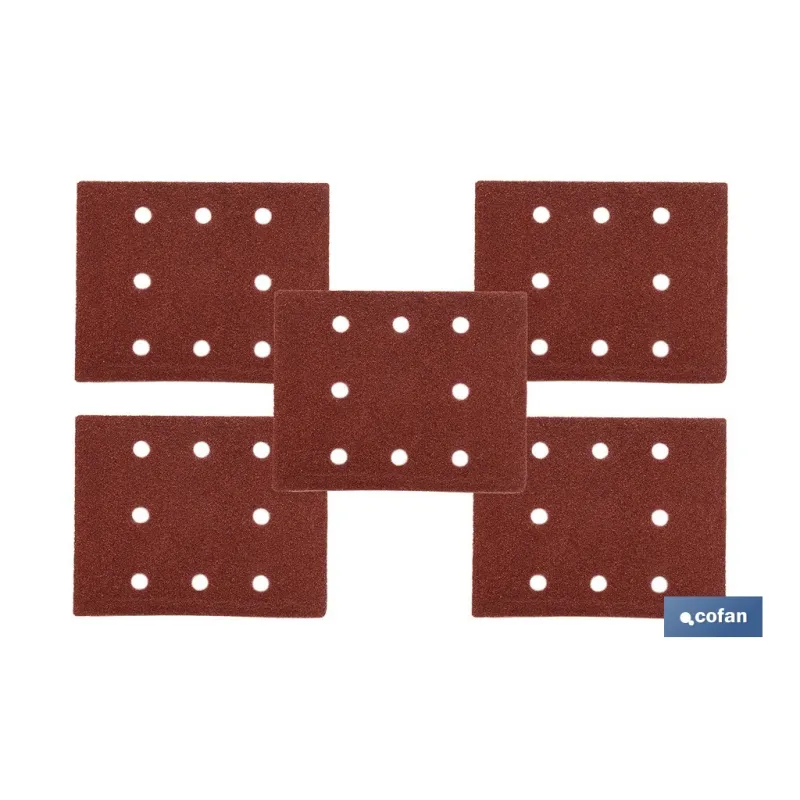 HOJA DE LIJADO LIJADORA ORBITAL 8 AGUJEROS 114 X 140 MM G 80