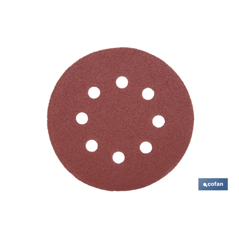 HOJA DE LIJADO LIJADORA ORBITAL 8 AGUJEROS Ø125 MM G 80