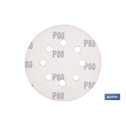 HOJA DE LIJADO LIJADORA ORBITAL 8 AGUJEROS Ø125 MM G 80