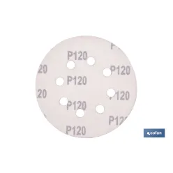 HOJA DE LIJADO LIJADORA ORBITAL 8 AGUJEROS Ø125 MM G 120