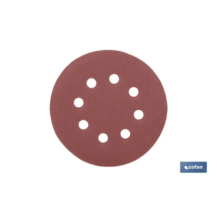 HOJA DE LIJADO LIJADORA ORBITAL 8 AGUJEROS Ø125 MM G 180