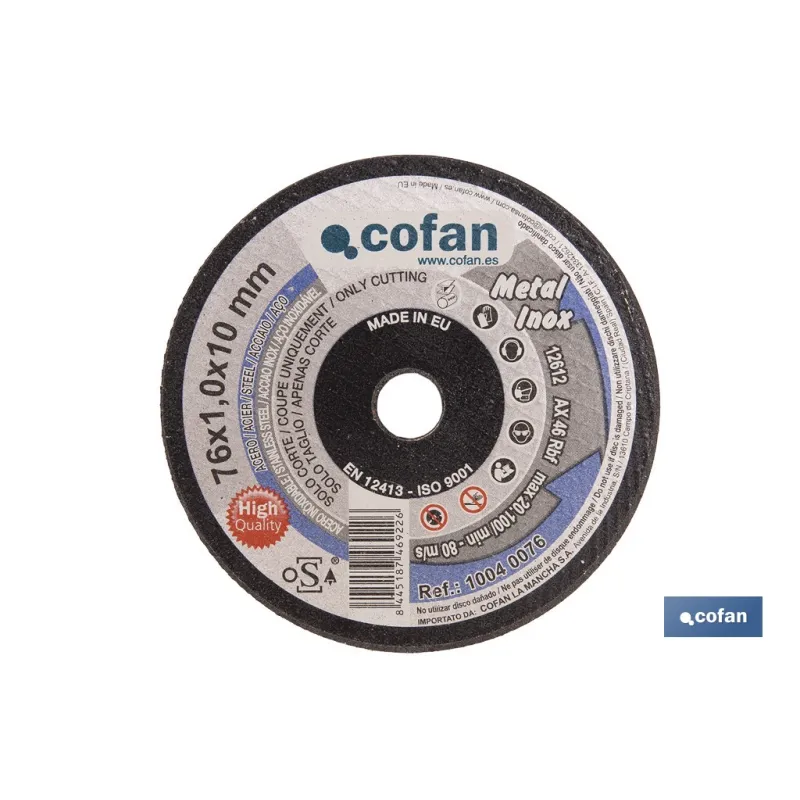 DISCO CORTE - 115X1,0X22,23 INOX PROFES.