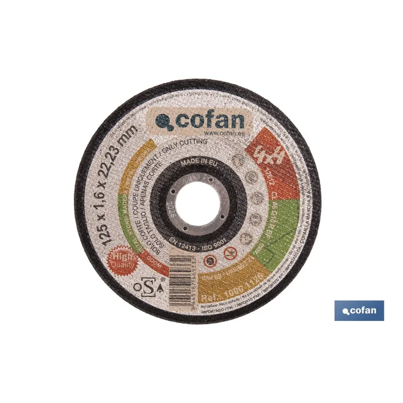DISCO CORTE 4X4 DE 125X1,6X22,2