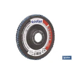 DISCO LAMINADO PROFESIONAL INCLINADO 115 MM. - GRANO 40 ZIRCONIO