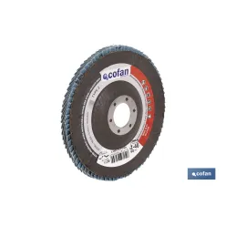 DISCO LAMINADO PROFESIONAL INCLINADO 125 MM. - GRANO 40 ZIRCONIO