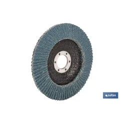 DISCO LAMINADO PROFESIONAL INCLINADO 125 MM. - GRANO 40 ZIRCONIO