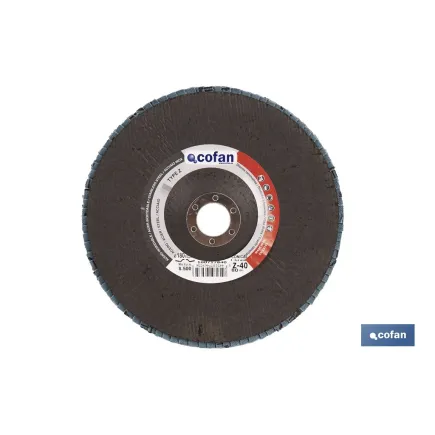 DISCO LAMINADO PROFESIONAL INCLINADO 178 MM. - GRANO 40 ZIRCONIO