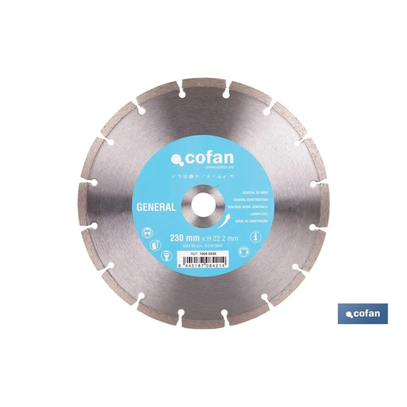 DISCO DIAM. UNIVERSAL BASICO 230 MM.