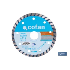 DISCO DIAMANTE TURBO BASICO 115 mm.