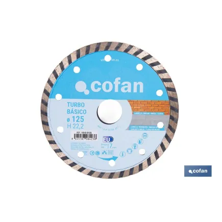 DISCO DIAMANTE TURBO BASICO 125 MM.