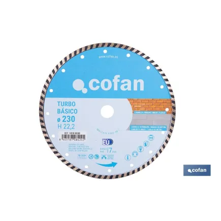 DISCO DIAMANTE TURBO BASICO 230 mm.