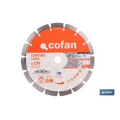 DISCO DIAMANTE MODELO CANTERO 230MM.