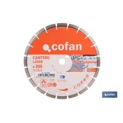 DISCO DIAMANTE MODELO CANTERO H-12MM D-300MM.