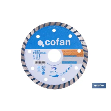DISCO DIAM.TURBO PROFESIONAL 115MM.