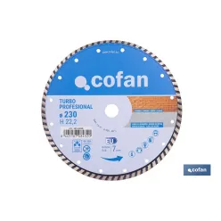 DISCO DIAM.TURBO PROFESIONAL 230MM.