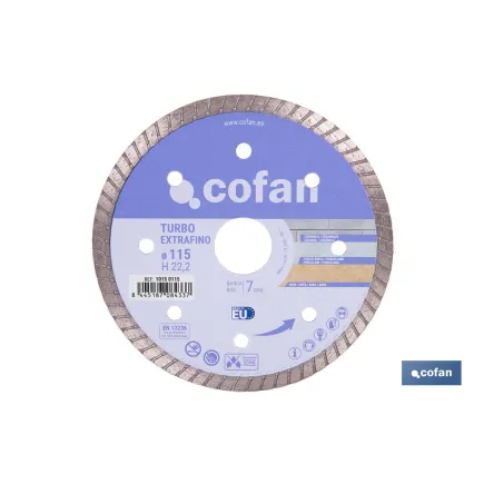 DISCO DIAMANTE TURBO EXTRAFINO 115mm.