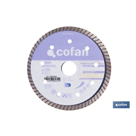 DISCO DIAMANTE TURBO EXTRAFINO 125MM.