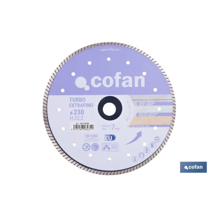 DISCO DIAMANTE TURBO EXTRAFINO 230MM.