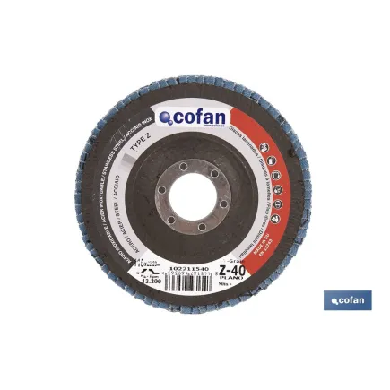 DISCO LAMINADO PROFESIONAL PLANO 125 MM. G-120 ZIRCONIO