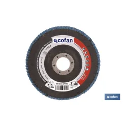 DISCO LAMINADO PROFESIONAL PLANO 125 MM. G-40 ZIRCONIO