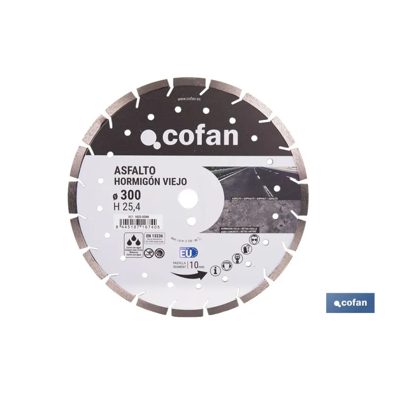 DISCO DIAM. ASFALTO, HORMIGON VIEJO 300MM